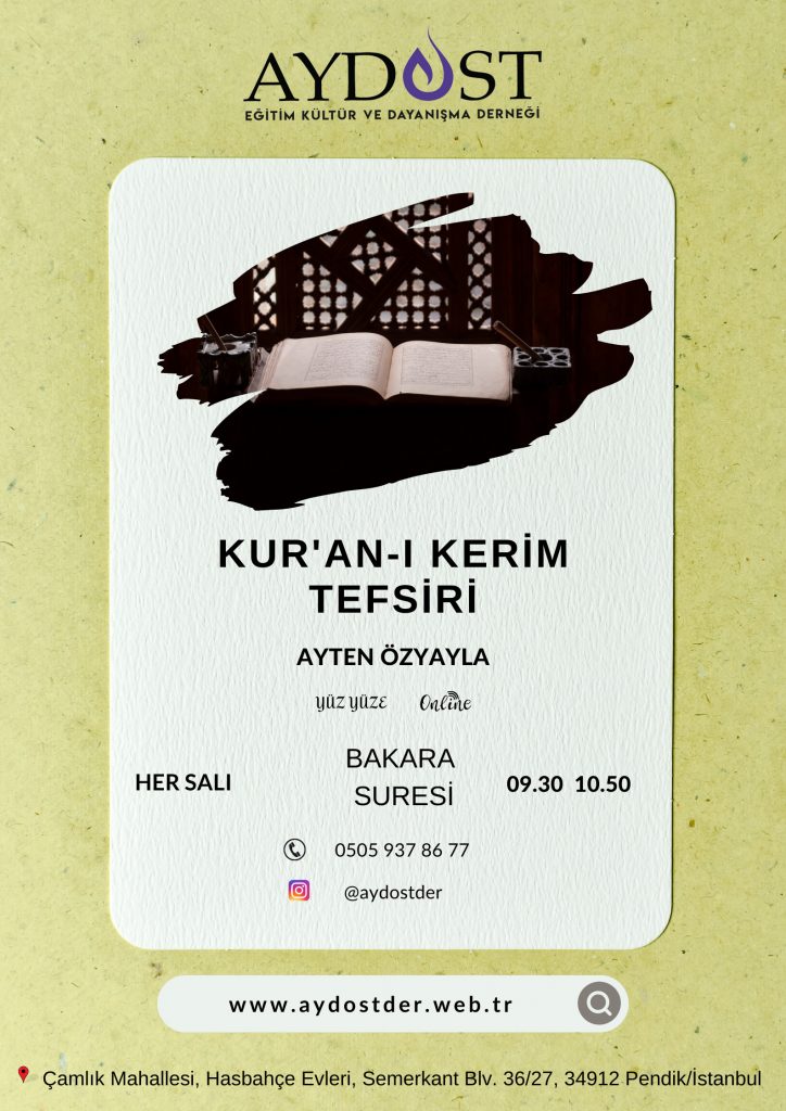 04.10.2022 İTİBARİYLE KUR'AN-I KERİM SEMİNERİMİZ BAŞLAMIŞTIR.